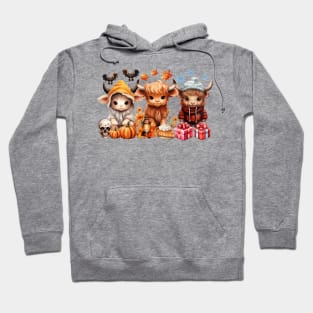 Happy Hallothanksmas Highland Cow #2 Hoodie